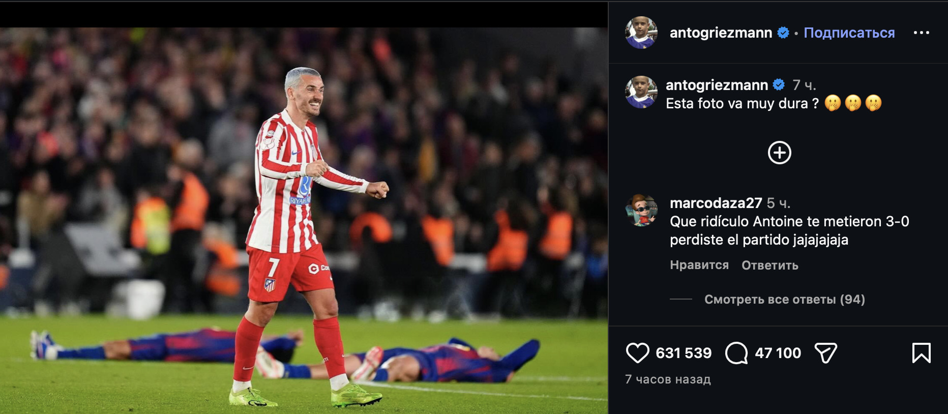 Griezmann wbija szpilki